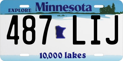 MN license plate 487LIJ