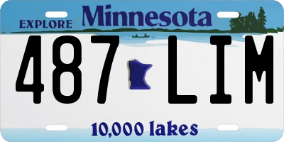 MN license plate 487LIM
