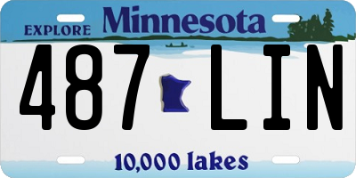 MN license plate 487LIN