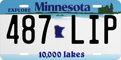MN license plate 487LIP