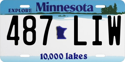 MN license plate 487LIW