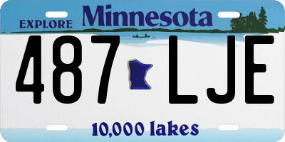 MN license plate 487LJE