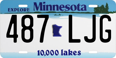 MN license plate 487LJG