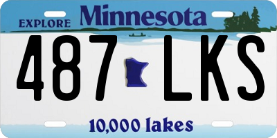 MN license plate 487LKS