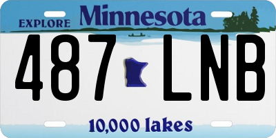 MN license plate 487LNB