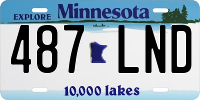 MN license plate 487LND