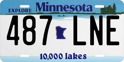 MN license plate 487LNE