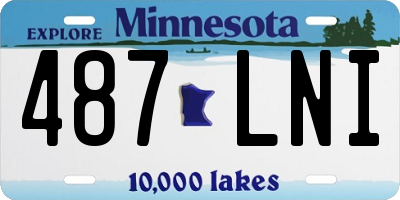MN license plate 487LNI