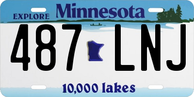 MN license plate 487LNJ
