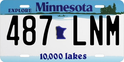 MN license plate 487LNM