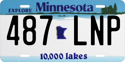 MN license plate 487LNP