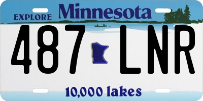 MN license plate 487LNR