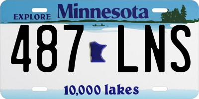MN license plate 487LNS