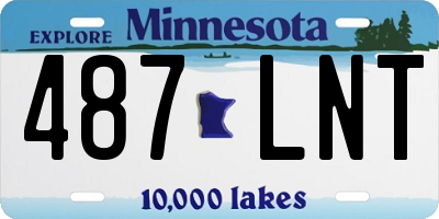 MN license plate 487LNT
