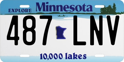 MN license plate 487LNV