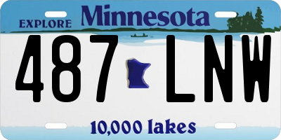 MN license plate 487LNW