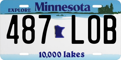 MN license plate 487LOB