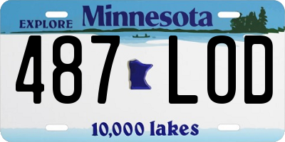 MN license plate 487LOD