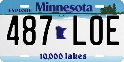 MN license plate 487LOE