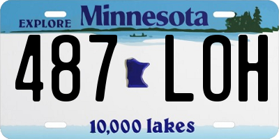 MN license plate 487LOH
