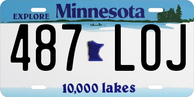 MN license plate 487LOJ