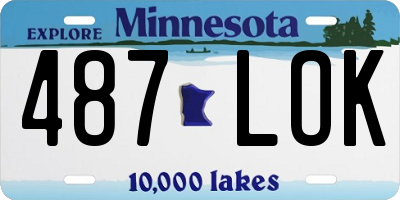 MN license plate 487LOK