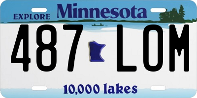 MN license plate 487LOM