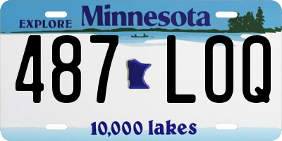 MN license plate 487LOQ
