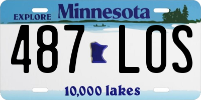 MN license plate 487LOS