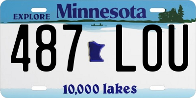 MN license plate 487LOU