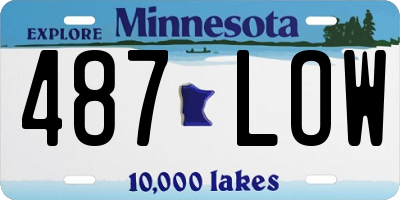 MN license plate 487LOW