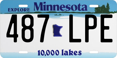 MN license plate 487LPE