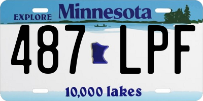 MN license plate 487LPF