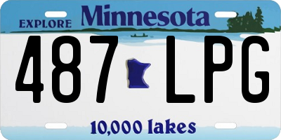 MN license plate 487LPG