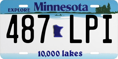 MN license plate 487LPI