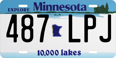 MN license plate 487LPJ