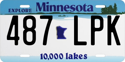 MN license plate 487LPK