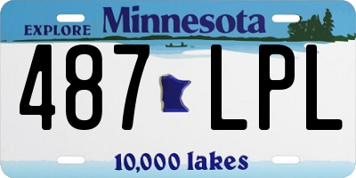 MN license plate 487LPL