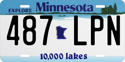 MN license plate 487LPN