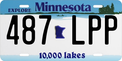 MN license plate 487LPP