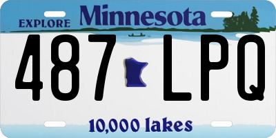 MN license plate 487LPQ