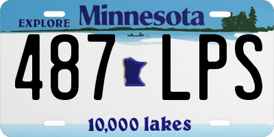MN license plate 487LPS