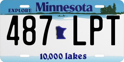 MN license plate 487LPT