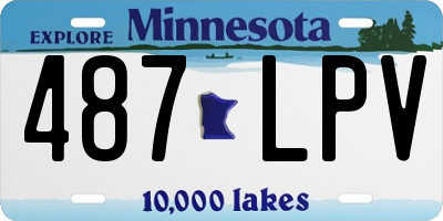 MN license plate 487LPV