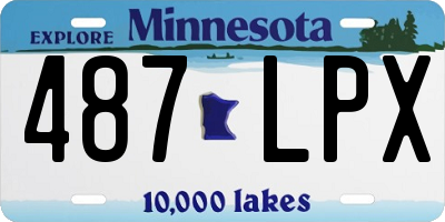 MN license plate 487LPX