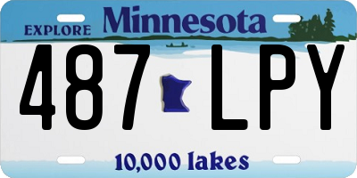 MN license plate 487LPY