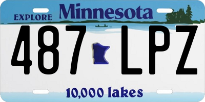 MN license plate 487LPZ