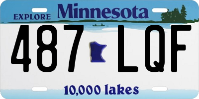 MN license plate 487LQF