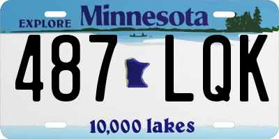 MN license plate 487LQK