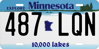 MN license plate 487LQN